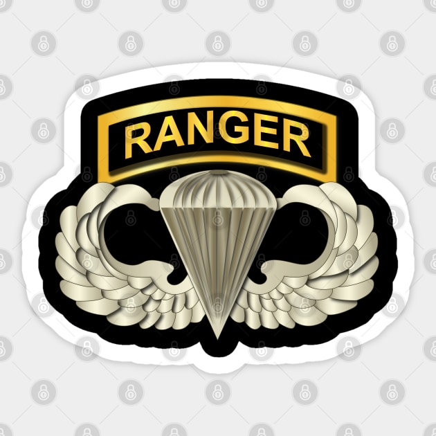 Airborne Badge - Ranger Tab Sticker by twix123844